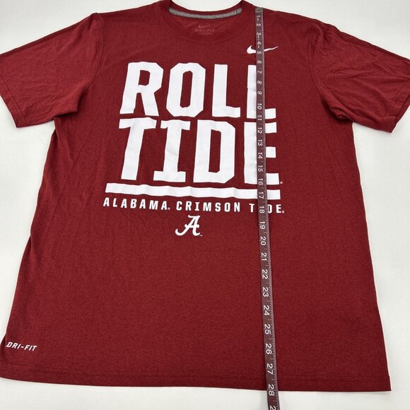 Alabama Crimson Tide Nike Shirt Men's M Red Short Sleeve‎ Crew Neck Dri-Fit - Picture 4 of 8